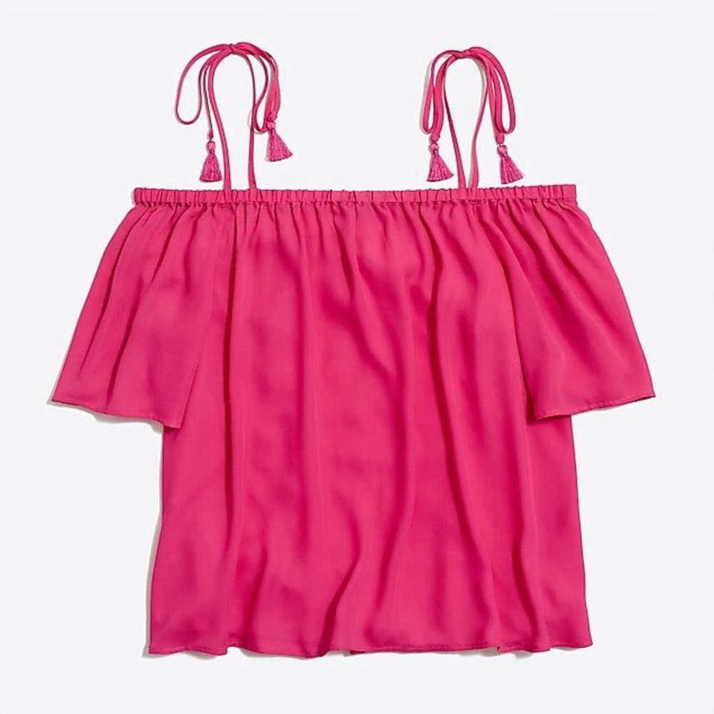 COPY - J. Crew Tie Cold Shoulder Top Sz 14 Nice!